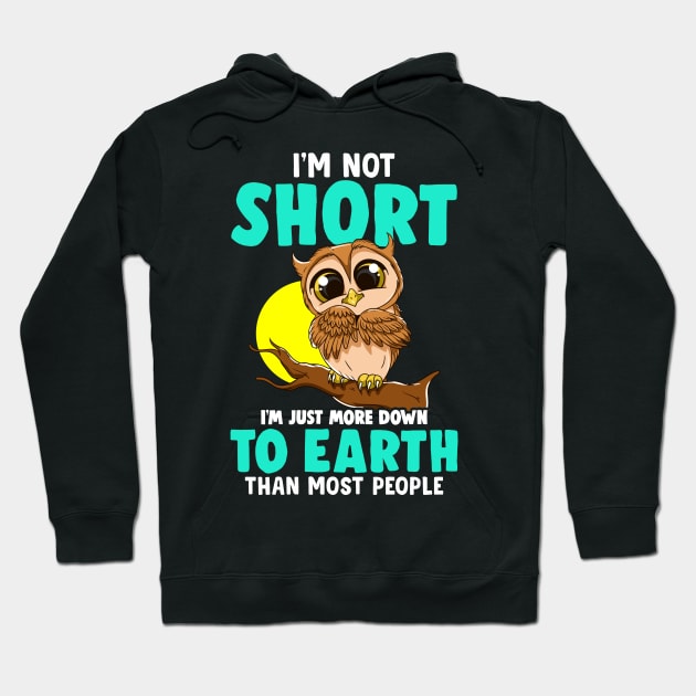 Cute & Funny I'm Not Short I'm Just Down To Earth Hoodie by theperfectpresents